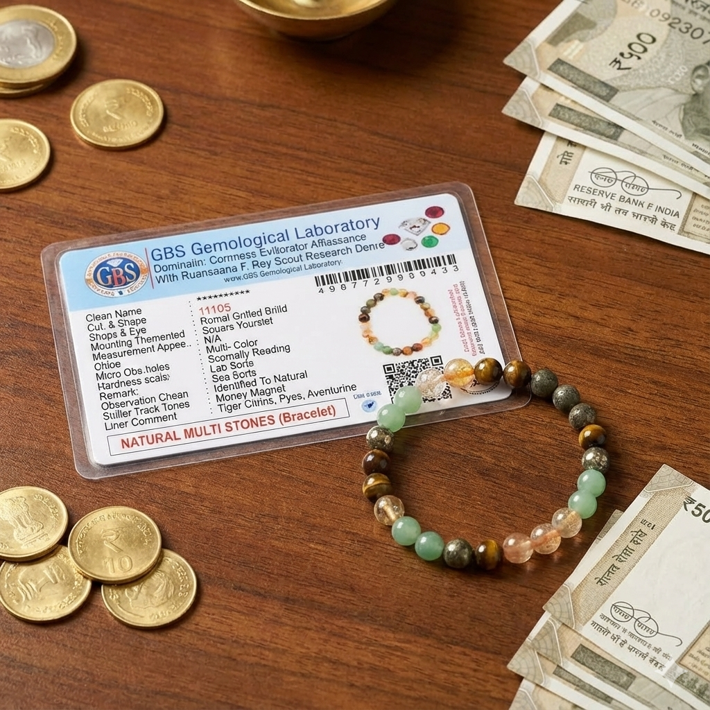 Money Magnet Crystal Bracelet (Certified)