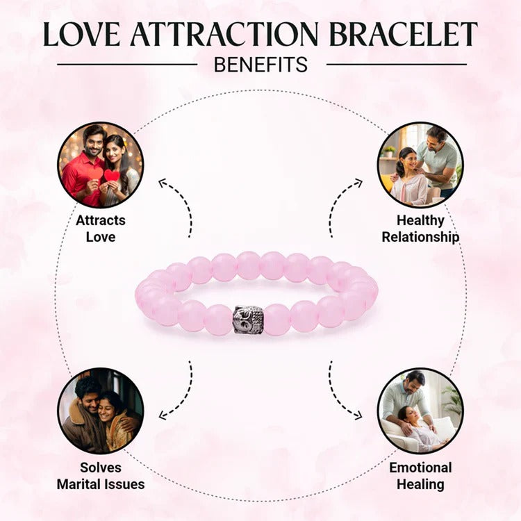 Love Attraction Bracelet (Original Rose Quartz)
